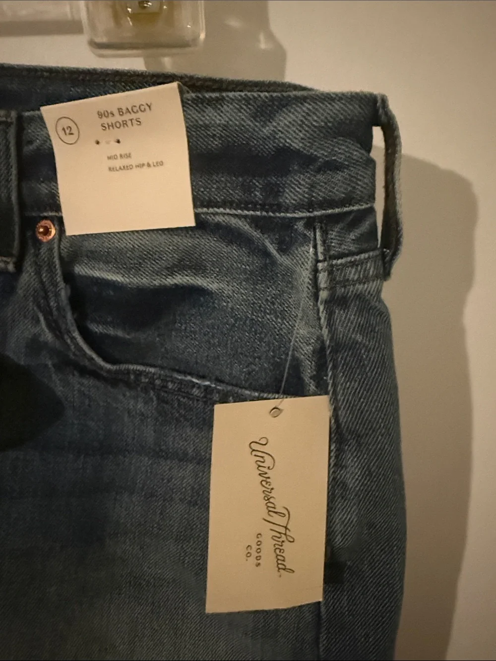 Universal Thread Indigo Blue High-Rise Baggy Shorts